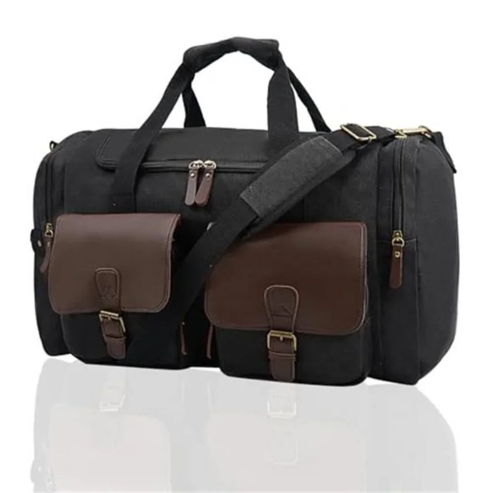 Men's Weekender Duffle Bag Vintage Overnight & Gym Bag Carry-On Approved